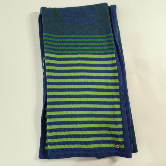 Nike Golf Scarf Striped Navy Green Neck Warmer Y2K Outdoor Winter Sports - Picture 3 of 8